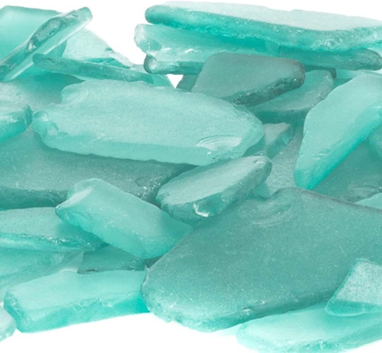 Sea Glass 28 Ounces Aqua Blue Sea Glass - Bulk Seaglass Pieces for Beach Decor & Crafts